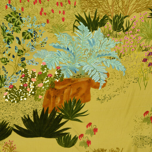 Mustard garden scarf